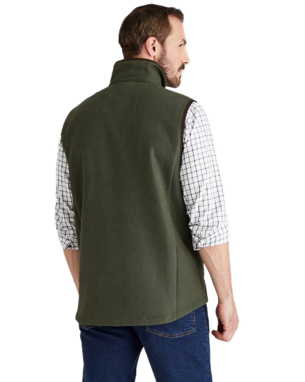 Deep Forest coloured Ridgeline Mens Monarch Gilet on white background 