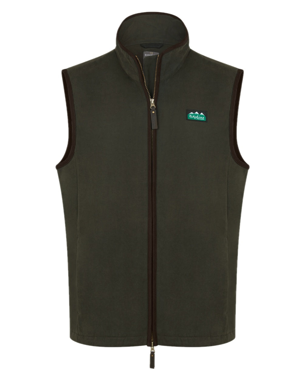 Deep Forest coloured Ridgeline Mens Monarch Gilet on white background 