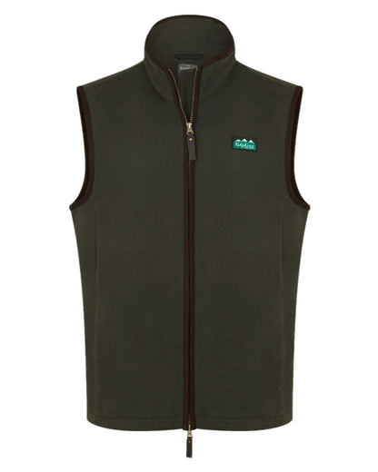 Deep Forest coloured Ridgeline Mens Monarch Gilet on white background 