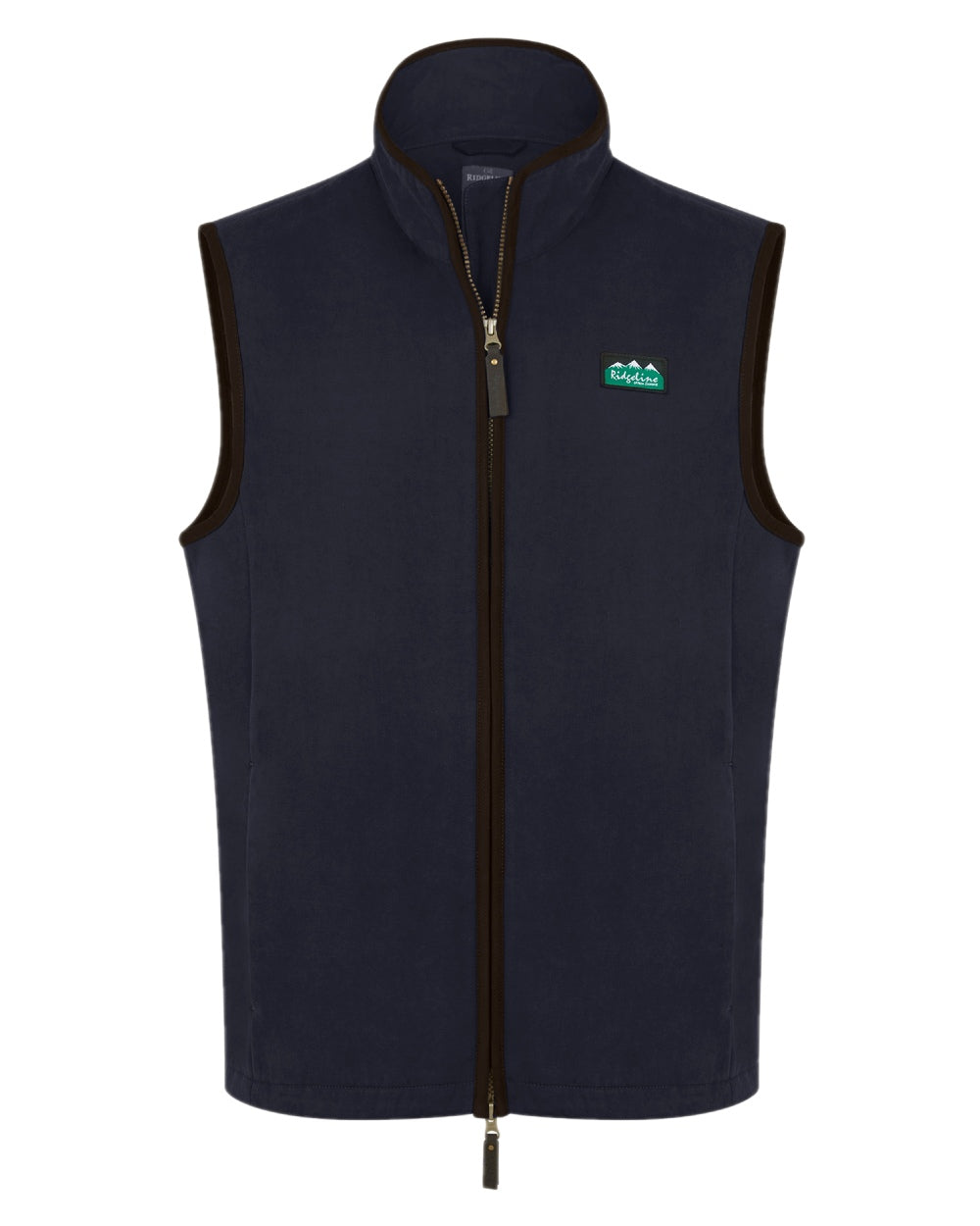 Navy coloured Ridgeline Mens Monarch Gilet on white background 