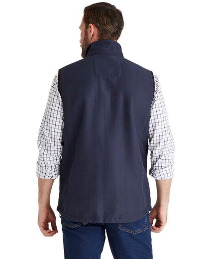 Navy coloured Ridgeline Mens Monarch Gilet on white background 
