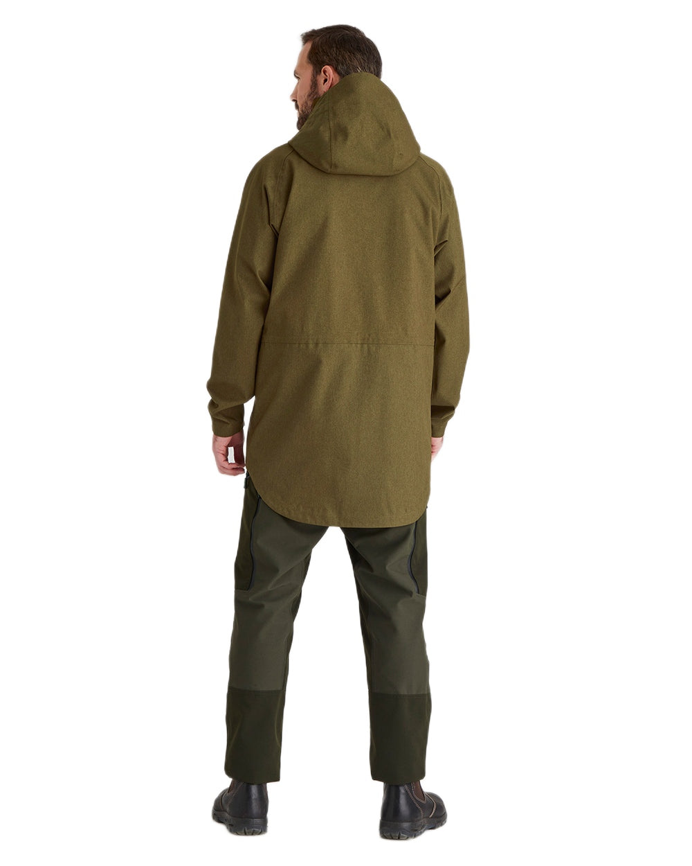 Teak coloured Ridgeline Mens Monsoon Light Jacket on white background 