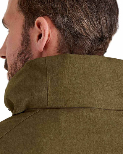 Teak coloured Ridgeline Mens Monsoon Light Jacket on white background 