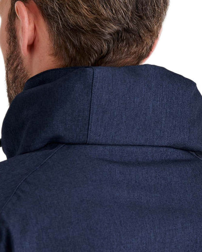 Navy Marl coloured Ridgeline Mens Monsoon Light Smock on white background 