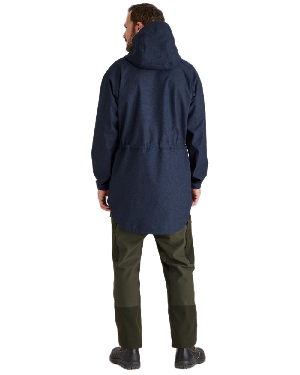 Navy Marl coloured Ridgeline Mens Monsoon Light Smock on white background 