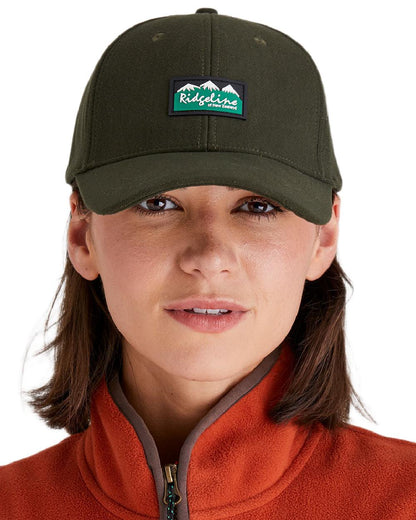 Deep Forest Coloured Ridgeline Monsoon Classic Cap on white background 