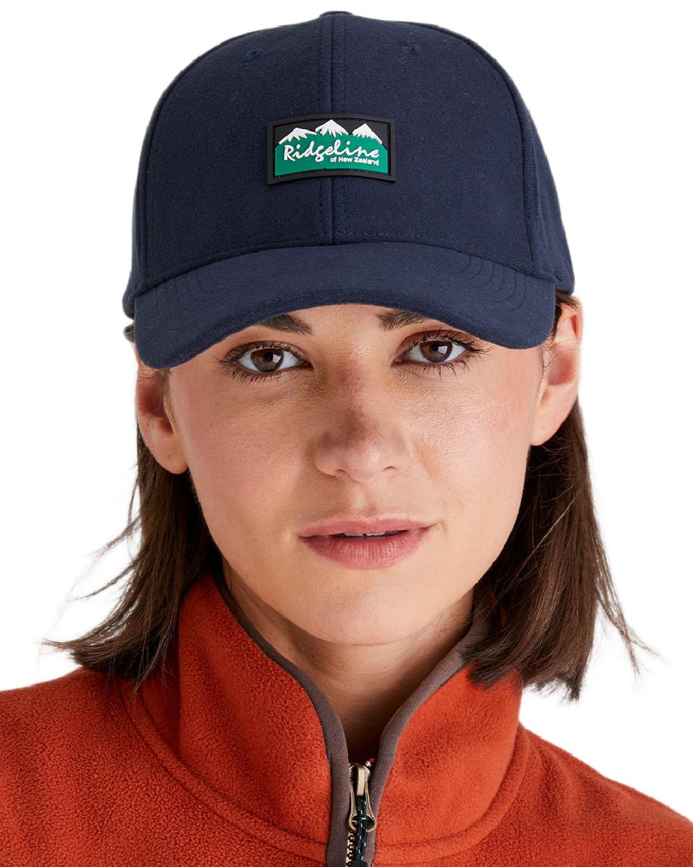 Navy Coloured Ridgeline Monsoon Classic Cap on white background 