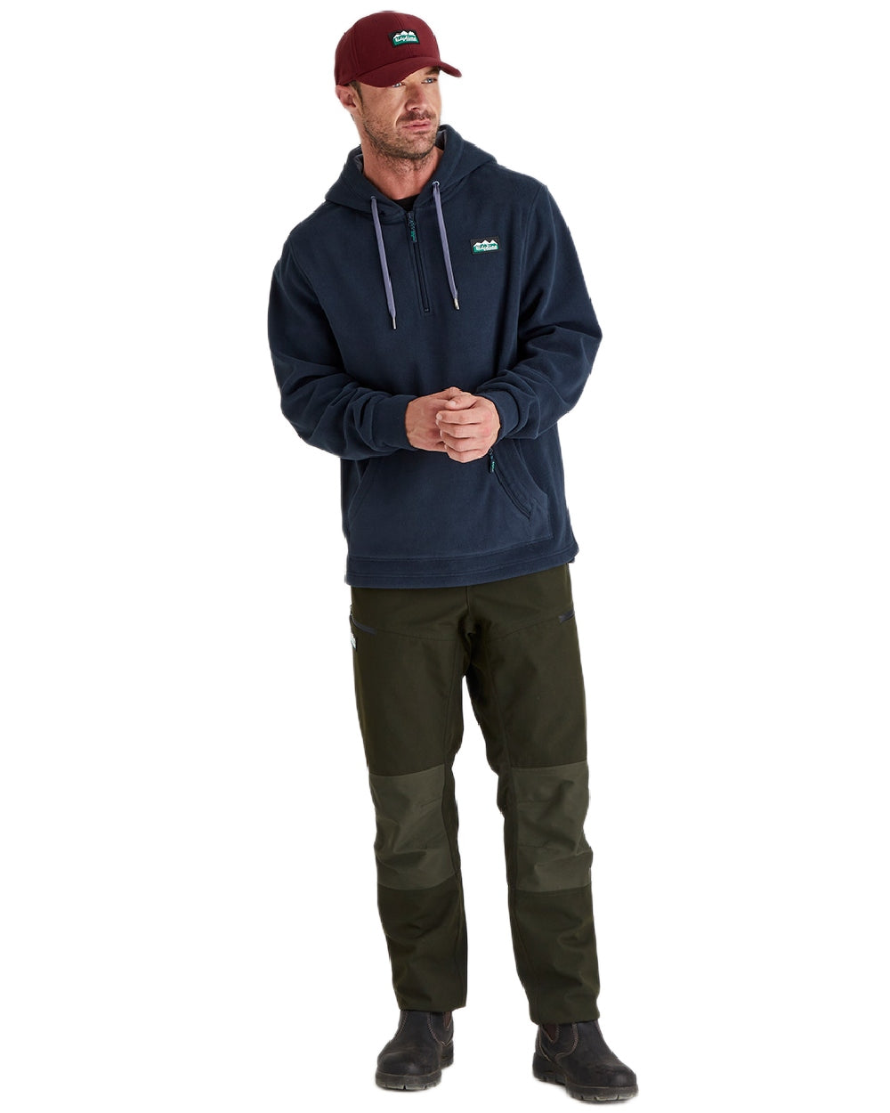 Winter Berry Coloured Ridgeline Monsoon Classic Cap on white background 