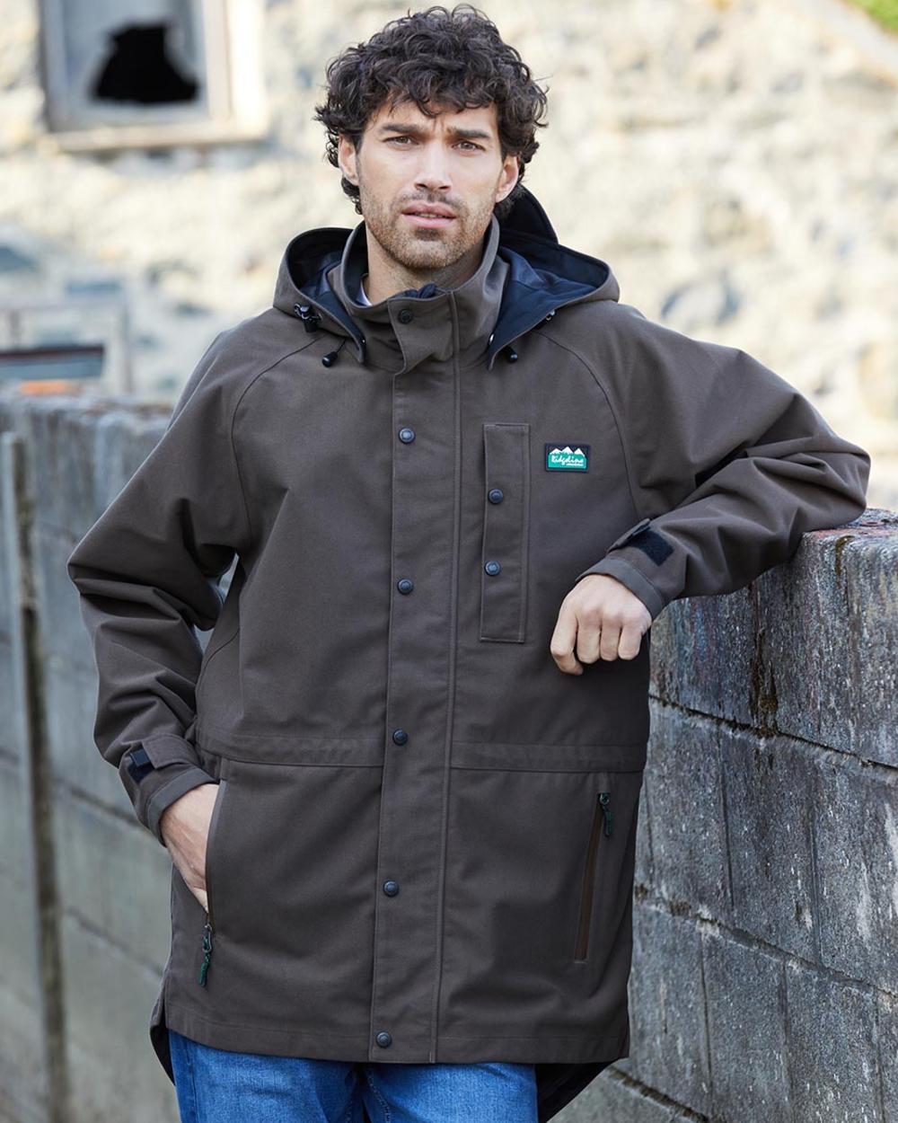 Bark Coloured Ridgeline Monsoon Classic Jacket On A Outdoor Background 