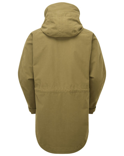 Teak coloured Monsoon Classic Waterproof Jacket on white background 