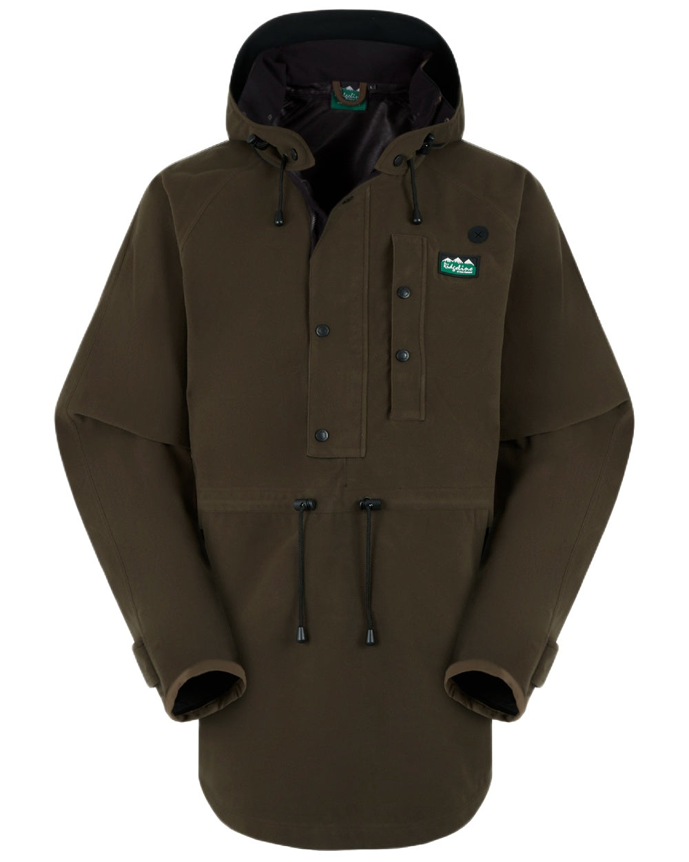Deep Forest Coloured Ridgeline Monsoon Classic Waterproof Smock on white background 