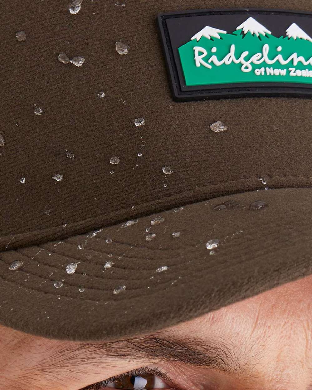 Bark Coloured Ridgeline Monsoon Trucker Cap on white background  