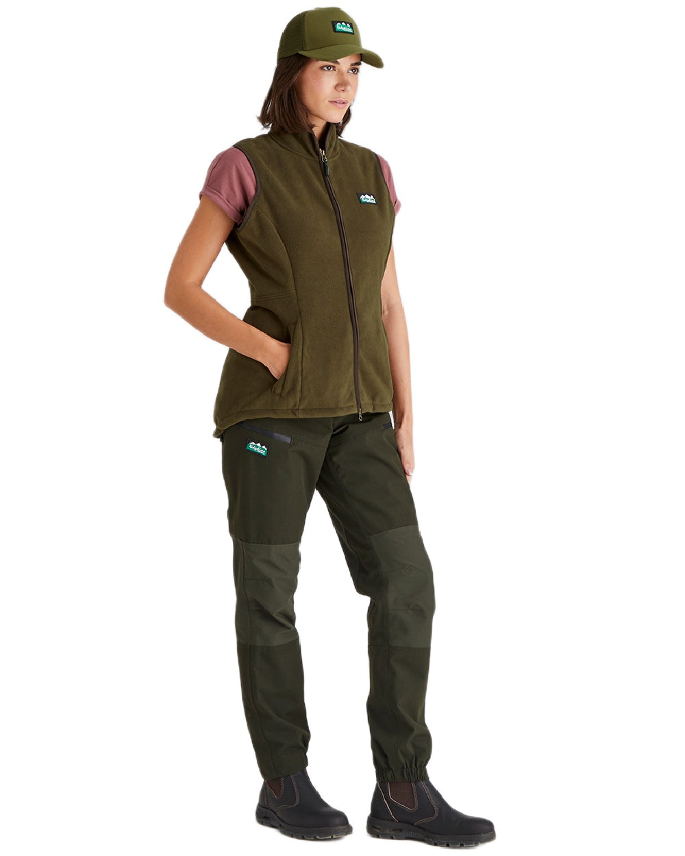 Teak Coloured Ridgeline Monsoon Trucker Cap on white background  