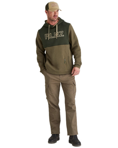 Eucalyptus Coloured Ridgeline RLNZ Trucker Cap on white background 