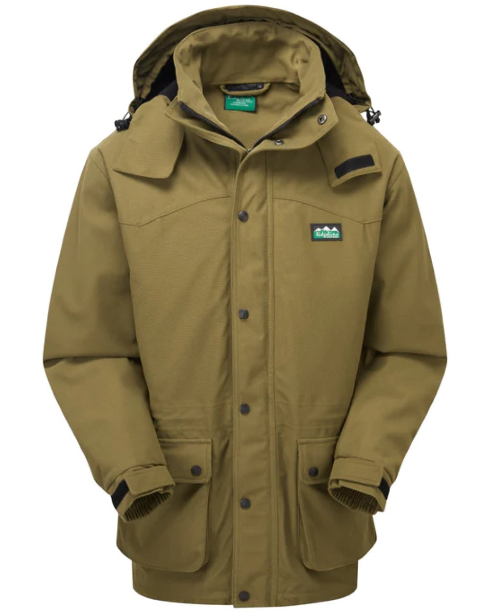 Teak coloured Ridgeline Torrent III Waterproof Jacket on white background 