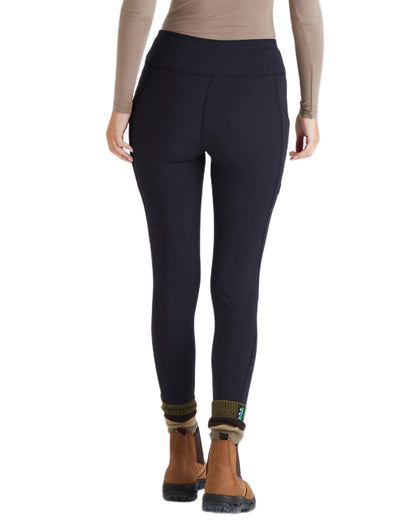 Black coloured Ridgeline Womens Infinity Leggings on white background 