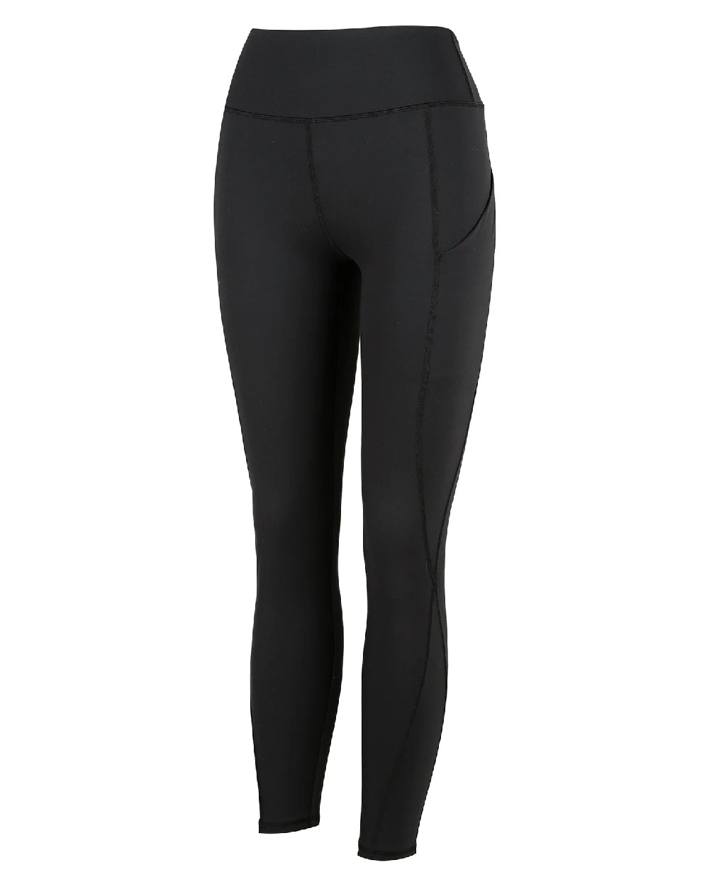 Black coloured Ridgeline Womens Infinity Leggings on white background 