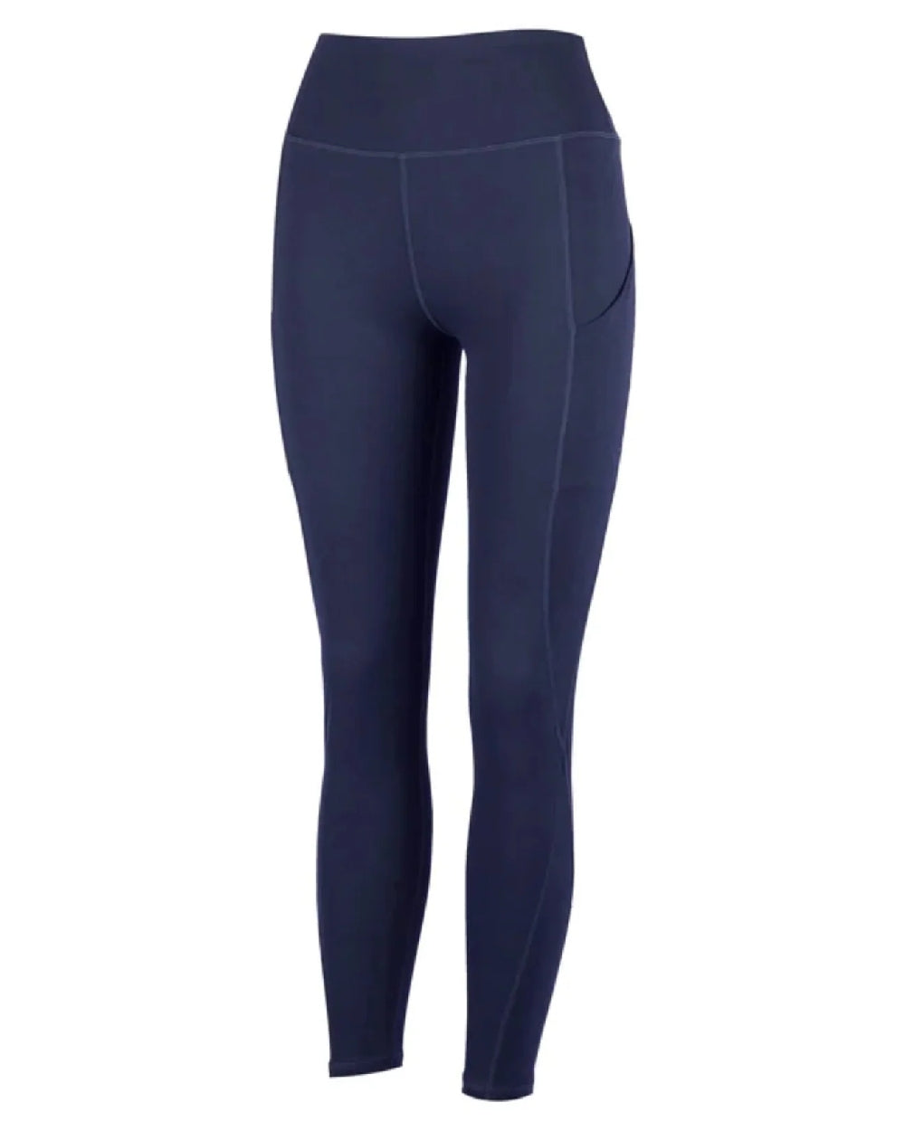 Navy coloured Ridgeline Womens Infinity Leggings on white background 