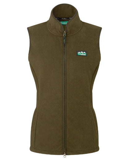 Moody Teak coloured Ridgeline Womens Kodiak Gilet on white background 