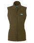 Moody Teak coloured Ridgeline Womens Kodiak Gilet on white background 