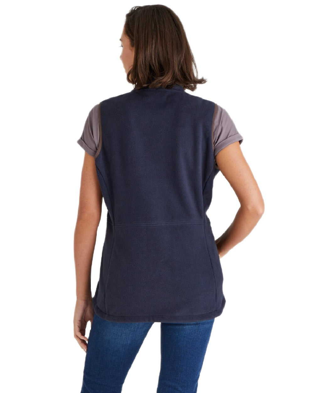 Navy coloured Ridgeline Womens Kodiak Gilet on white background 