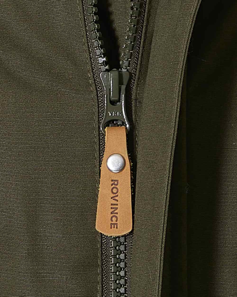 Olive Green Rovince Mens Ergoline Jacket on white background 