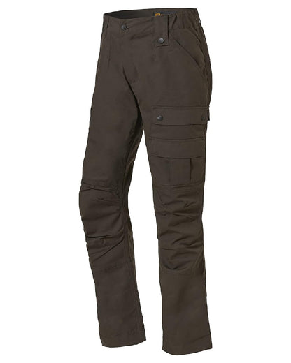 Olive Green Coloured Rovince Mens Ergoline Trousers on white background 