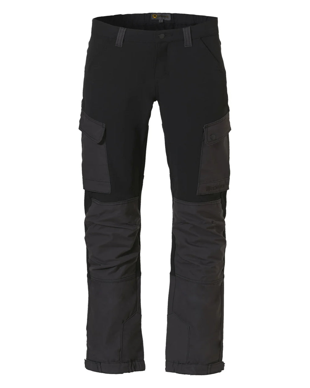 Grey Black Coloured Rovince Mens Flexline Trousers on white background