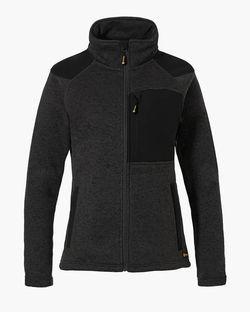 Anthracite coloured Rovince Womens Coarse Fleece Jacket on white background 