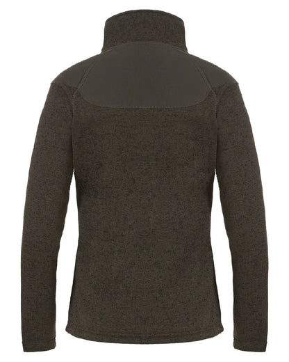 Olive Green coloured Rovince Womens Coarse Fleece Jacket on white background 