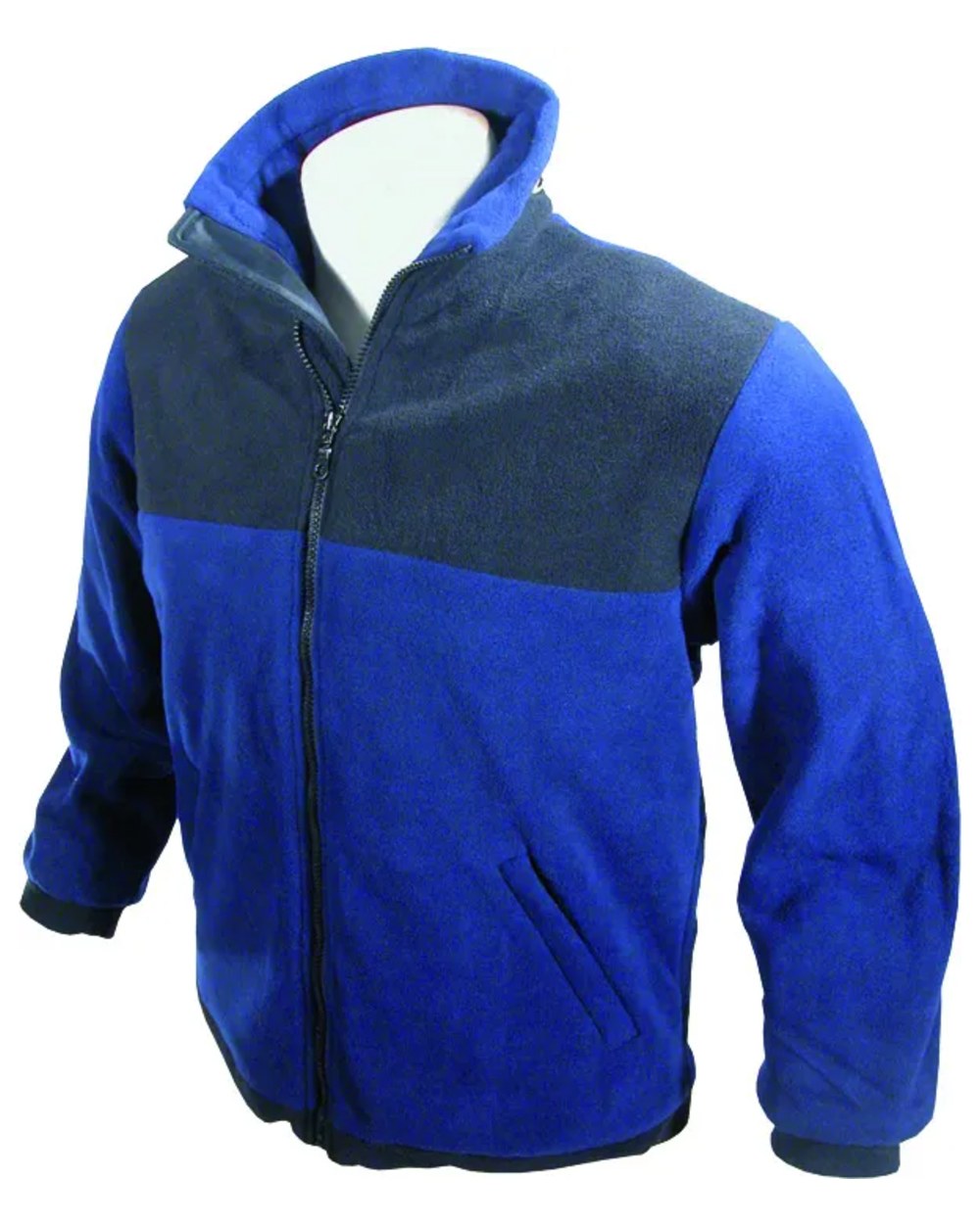 Blue Black coloured Seal Flex Polar Fleece Jacket on white background 