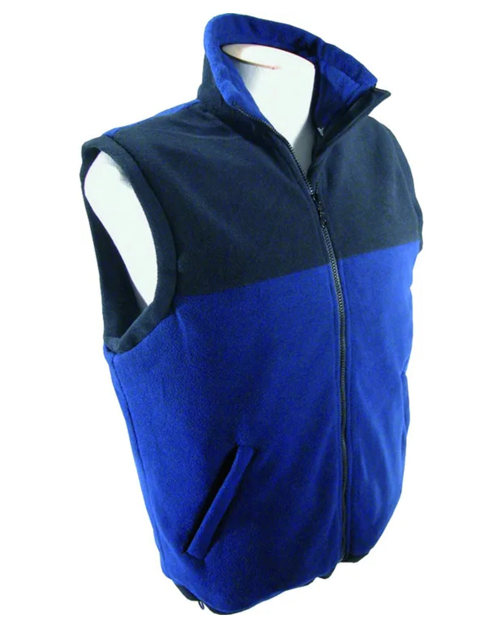 Blue Back coloured Seal Flex Polar Fleece Vest on white background 