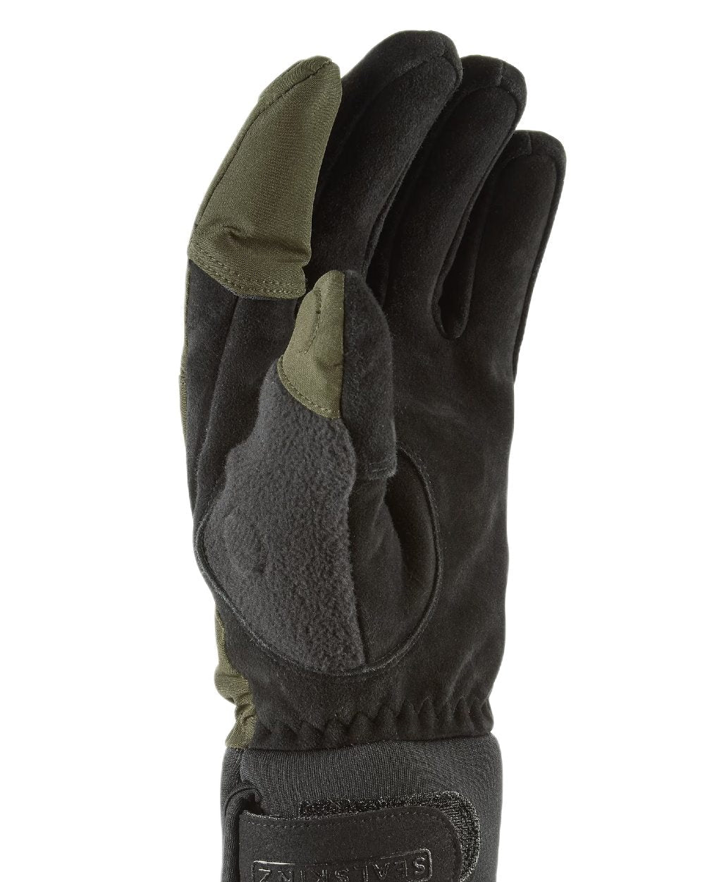 Olive Coloured Sealskinz Broome Waterproof All Weather Shooting Glove on white background 