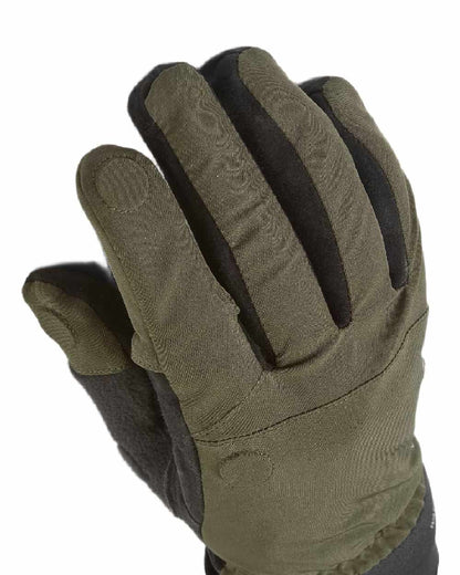 Olive Coloured Sealskinz Broome Waterproof All Weather Shooting Glove on white background 
