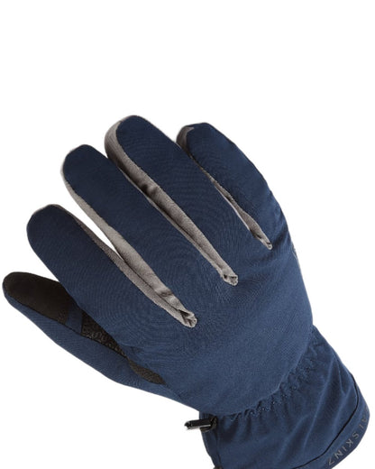 Navy Coloured Sealskinz Drayton Waterproof Lightweight Gauntlet on white background 