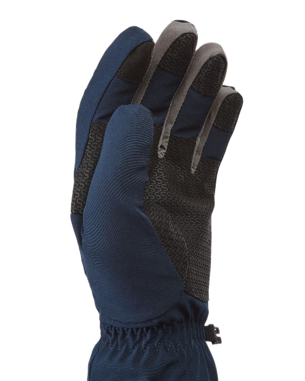 Navy Coloured Sealskinz Drayton Waterproof Lightweight Gauntlet on white background 