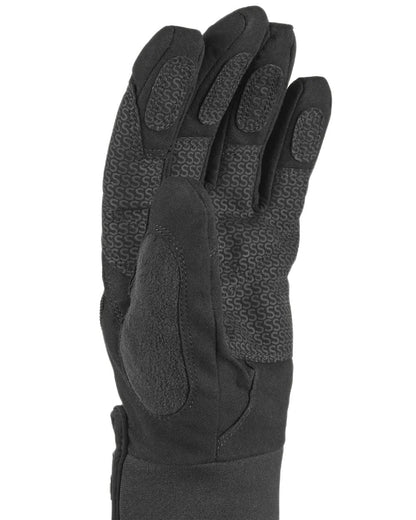 Black Coloured Sealskinz Harling Waterproof All Weather Glove on white background 