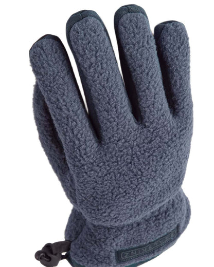 Navy Coloured Sealskinz Hoveton Waterproof Sherpa Fleece Glove on white background 