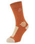 Orange Coloured Sealskinz Scarning Wool Mid Length Twisted Hiking Sock on white background 