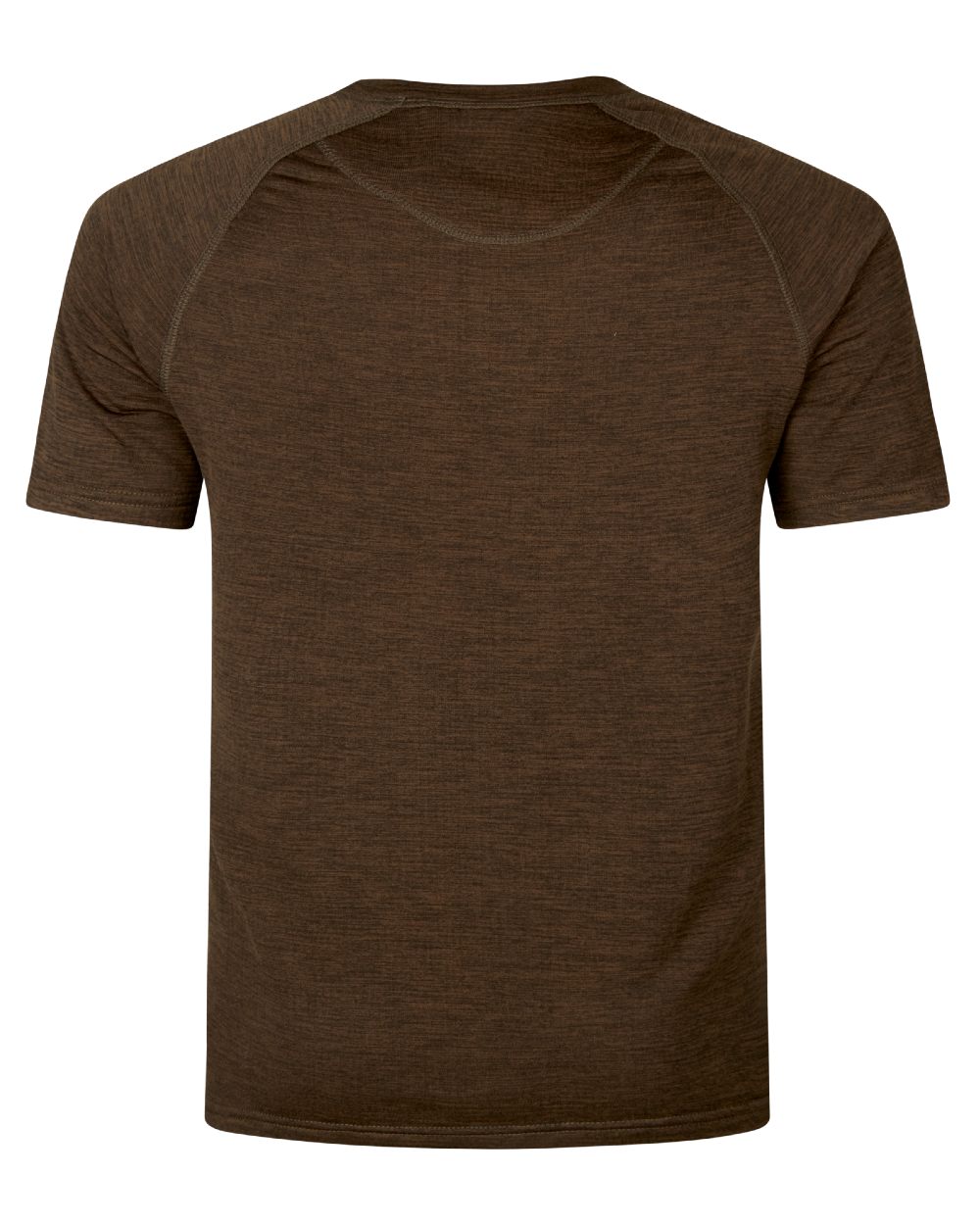 Demitasse Brown Coloured Seeland Active Short Sleeve T-Shirt on White background 