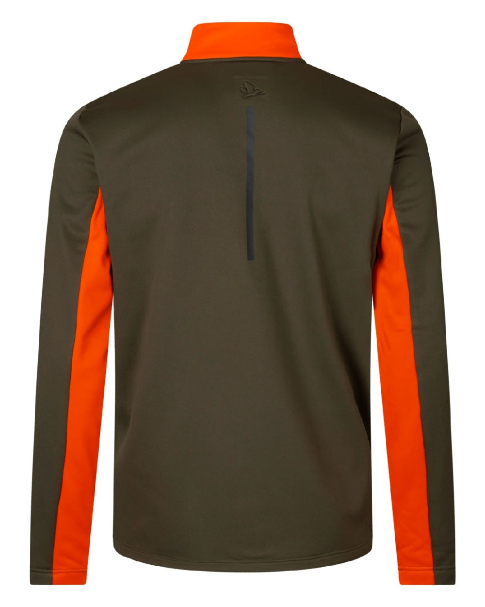 Pine Green Hi-Vis Orange Coloured Seeland Elliot Fleece on white background 