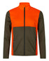 Pine Green Hi-Vis Orange Coloured Seeland Elliot Fleece on white background 
