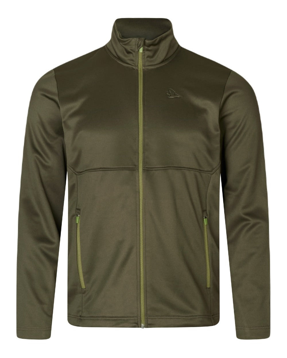 Pine Green Coloured Seeland Elliot Fleece on white background 