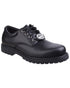 Black Coloured Skechers Workwear Mens Cottonwood Elks Slip Resistant Work Shoes on white background 