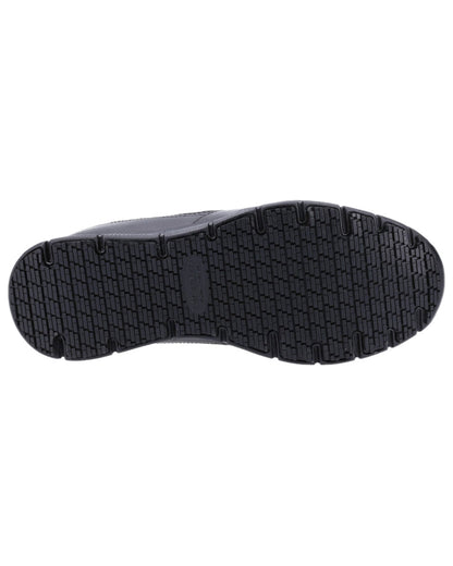 Black Coloured Skechers Workwear Mens Nampa Occupational Trainers on white background 