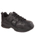 Black Coloured Skechers Workwear Mens Soft Stride Grinnell Safety Shoes on white background 