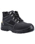 Black Coloured Skechers Workwear Mens Trophus Letic Safety Boots on white background 