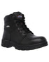 Black Coloured Skechers Workwear Mens Workshire Lace Up Safety Boots on white background 