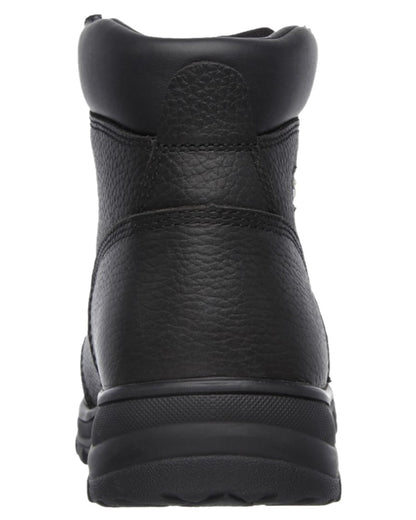 Black Coloured Skechers Workwear Mens Workshire Lace Up Safety Boots on white background 