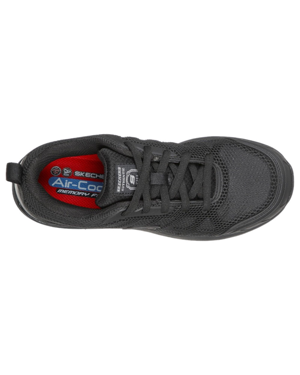 Black Coloured Skechers Workwear Womens Bulklin Ayak Safety Shoes on white background 